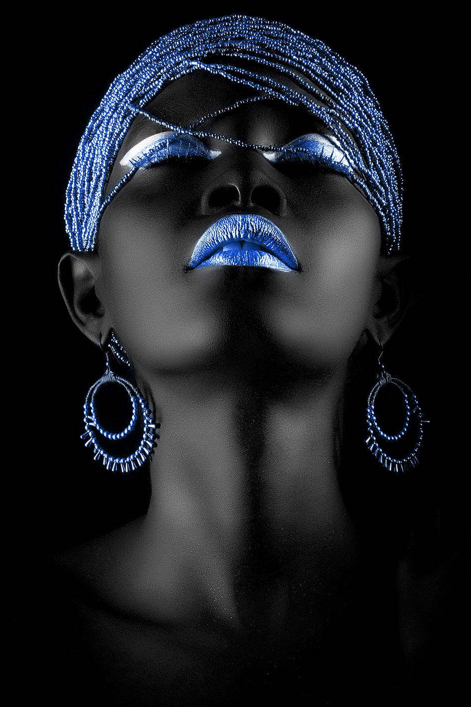 African Woman Wall Art Canvas. Living Room Abstract Photo Art Canvas. Black Beauty Designer Art. Modern Home Decor Art. WickedYo.